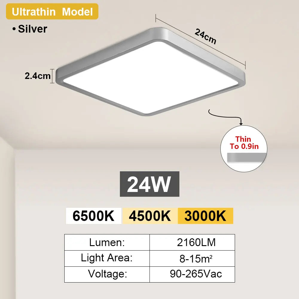 Tuya Smart LED Ceiling Lamp Wood Grain App Voice Control Alexa/Google Remote Control Square Ceiling Lights Living Room