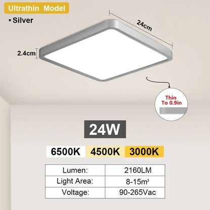 Tuya Smart LED Ceiling Lamp Wood Grain App Voice Control Alexa/Google Remote Control Square Ceiling Lights Living Room