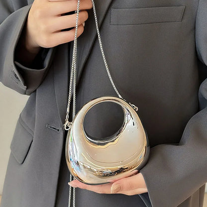 Luxury Designer Evening Clutch Clear Acrylic Women Handbags Fashion Shoulder Bag Half Moon Wedding Purses Party Tote Ladies
