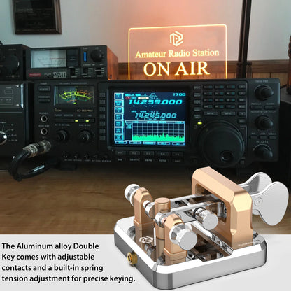 Putikeeg Auto Morse Keyer Double Oars Telegraph Key CW key for amateur radio users