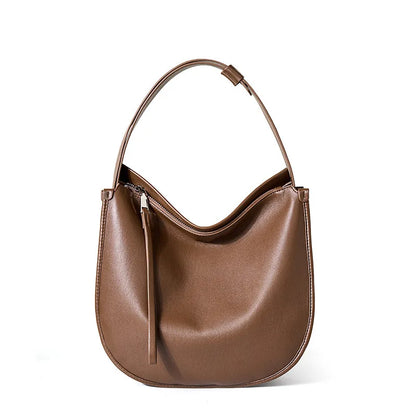 Women's Genuine Grade Cow Leather Bag Luxury Designer Ladies Shoulder Crossbody Purse Bag Female Cowhide Large Capacity Tote Bag