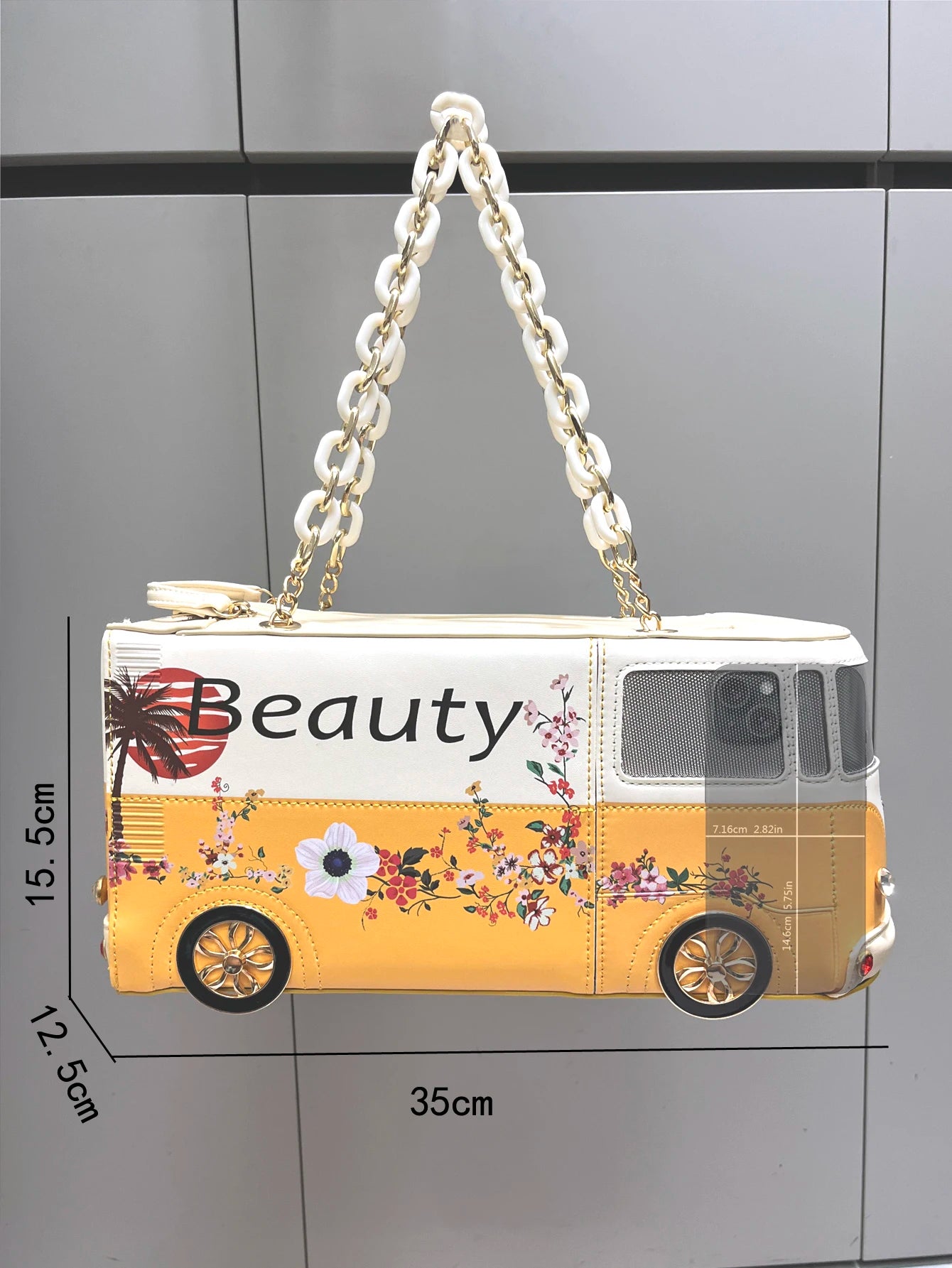 Luxury Designer Purses and Handbags Funny Bus Shape Bag Pu Leather Woman's Bag Purse High Quality Party Wedding Bag