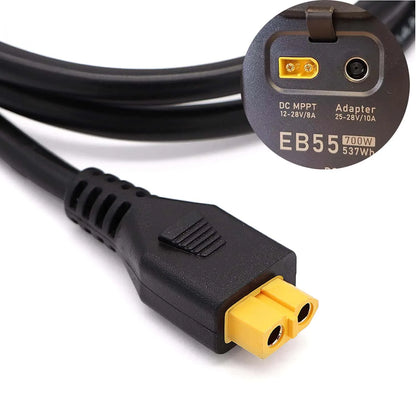XT60 Cigarette Lighter Car Charger Power Supply 12V 24V Cable for Powerstation Ecoflow Delta River Bluetti EB55 and More -150cm