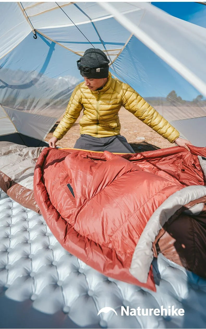 Naturehike SnowBird Down Sleeping Bag Ultralight Waterproof Mummy Sleeping Bag Winter Duck Down Sleeping Bag SP400 SP700 SP1000