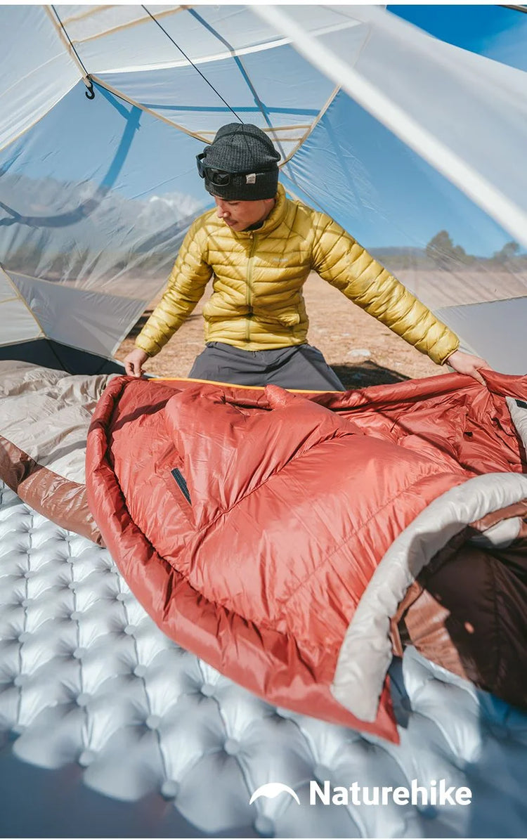 Naturehike SnowBird Down Sleeping Bag Ultralight Waterproof Mummy Sleeping Bag Winter Duck Down Sleeping Bag SP400 SP700 SP1000