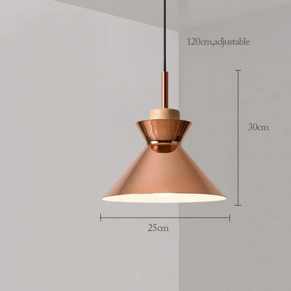 Nordic Rose Gold Pendant Lights Plated Metal Hanging Lamp Fixtures Dining Room Kitchen Island Bar Cafe Indoor Decor Lighting E27