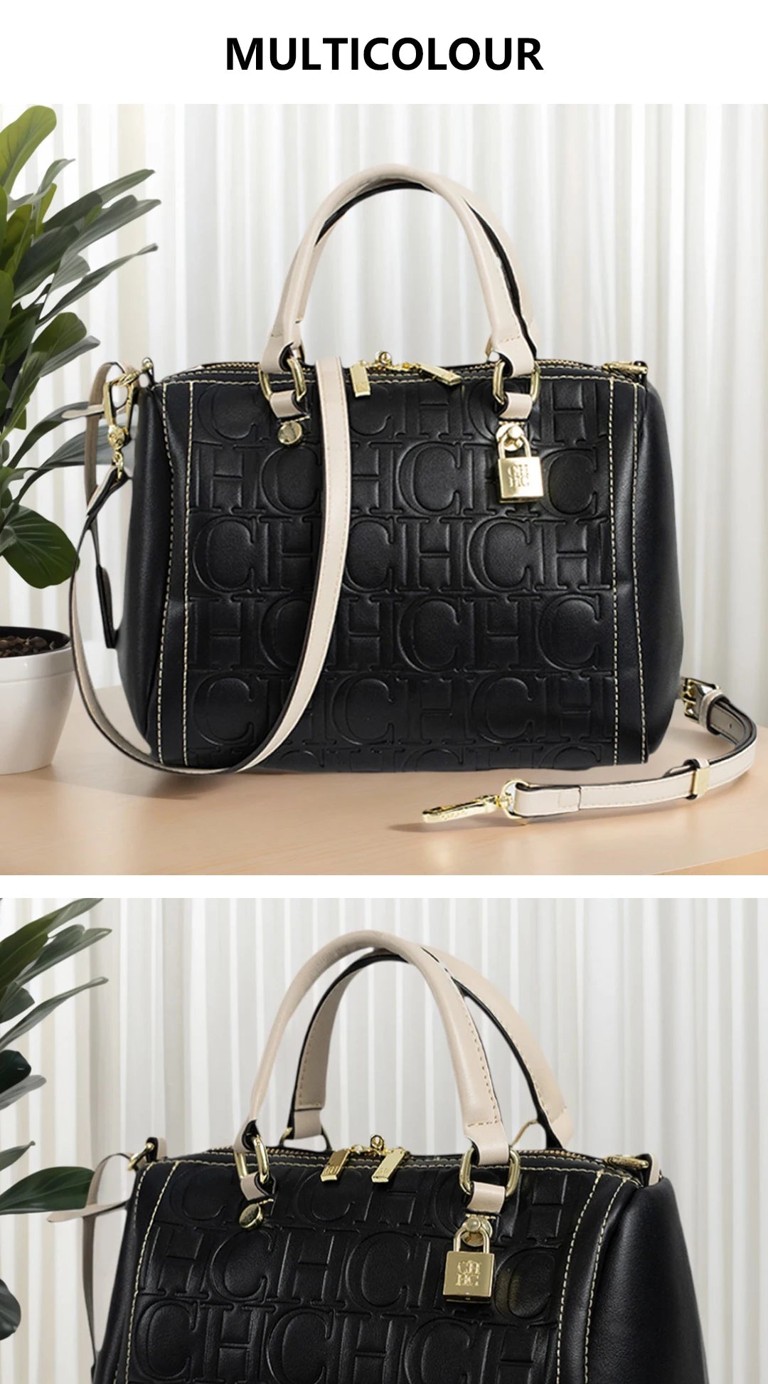 CH Autumn/Winter Christmas Fashion PU Material Lock Lock Design Women's Crossbody Bag 2026 Designer New Handbag Trendy Brand