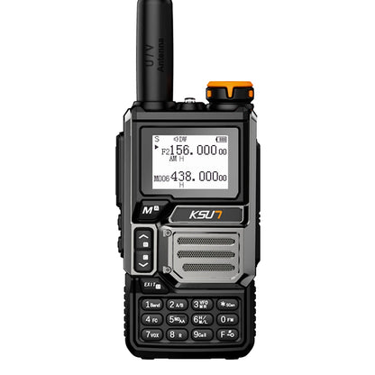 UV60D PLUS 5W Walkie Talkie SOS Alarm NOAA Weather Radio 200CH VHF UHF AM FM Type-C Two Way Radio for EU Outdoor