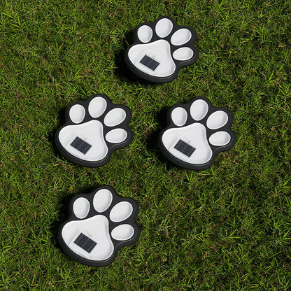 4PCS Dog Claw Solar Outdoor Light LED Energy Saving Lawn Lamp Animal Landscape Lighting for Garden Patio Stairway Camping Decor