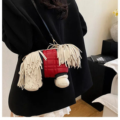 Unique Designer Purse and Handbags for Women Leather Shoulder Bag High Quality 3D Dog Shape Wedding Evening Clutch Bag Party Bag