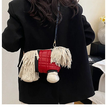 Unique Designer Purse and Handbags for Women Leather Shoulder Bag High Quality 3D Dog Shape Wedding Evening Clutch Bag Party Bag