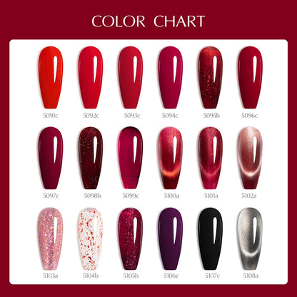 Venalisa 10ml HEMA TPO Free Red Cat Eye Gel Polish Soak Off UV LED Magnetic Nail Polish Diamond Top Long Wear Gel Varnish
