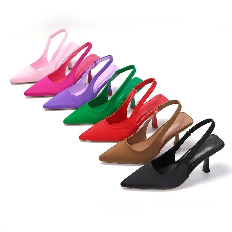 2026Sexy Women High Heels Luxury Pointed Toe Women's Pumps Fashion Shallow Sandals Stiletto Heels Women Party Wedding Shoes