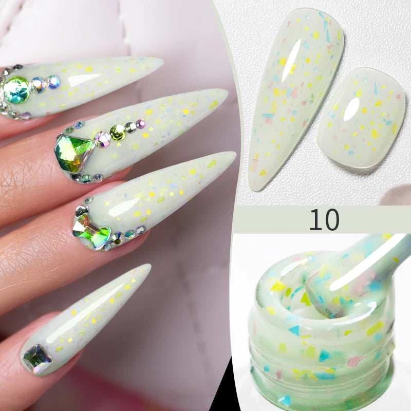 7.5ML Summer Fruit Series Cat Magnetic Gel Nail Polish Green Purple Pink Cat Eye Gel Soak Off UV Nail Art Varnish For Manicure