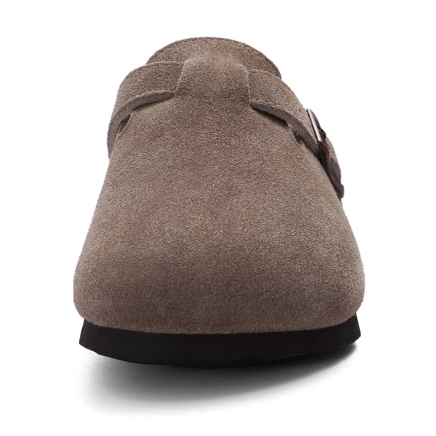 Kidmi New Cow Suede Women's Potato Shoes With Adjustable Strap Cork Insole Mules Outdoor Unisex Clogs Slippers With Arch Support