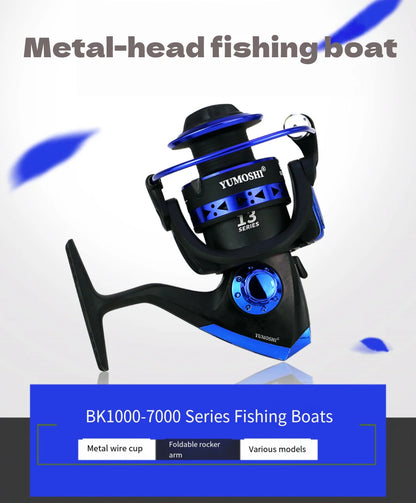 Spinning Reel Fishing Reel 1000-7000 Size Optional Metal Spool Fishing Reel Suitable for Saltwater and Freshwater Carp Lure Surf