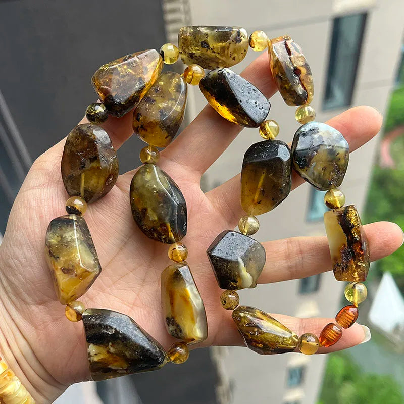 Big New Natural Amber Necklace for Gift European Baltic Original Beads Gogerous 100% Original Real Jewelry Supplier Wholesale
