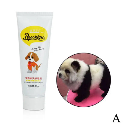 80g Pet Dog Animals Hair Bright Coloring Dyestuffs Hair Bright Safe Dyeing Pigment for Dogs Cats Safe Pet Accessories