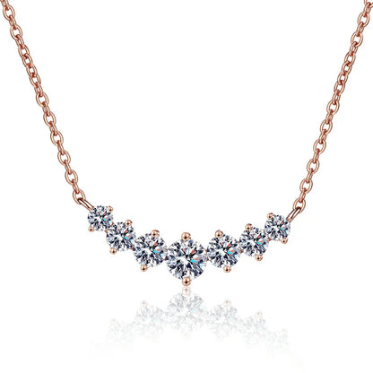 Moissanite Necklace for Woman Wedding Fine Jewely with Certificates 925 Sterling Sliver Plated 18k White Gold Necklace