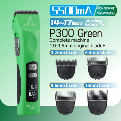 Fenice Cordless Rechargeable Pet Clipper Low Noise Professional Pet Hair Cutting Machine Grooming Trimmer Shaver Kit for Animals