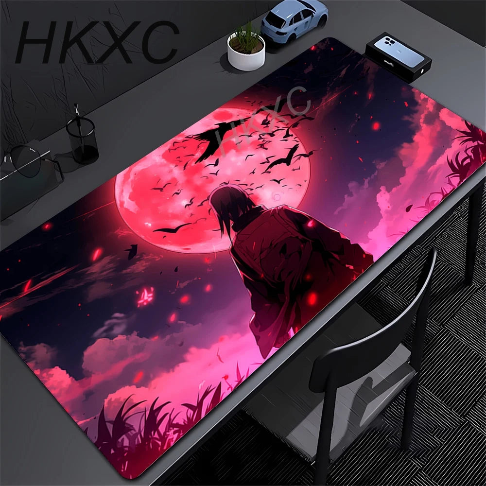 Gamer PC Computer Large 900x400 XXL Desk Mat Naruto Itachi Uchiha Mouse Pads Keyboard Anime Gaming Accessories Mousepad Carpet