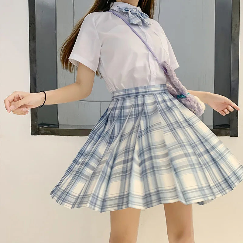 Japanese Bow Tie Skirt Set Student Pleated Skirt Jk Uniform Korean School Sexy Girl Preppy Style Seifuku Japanese School Uniform