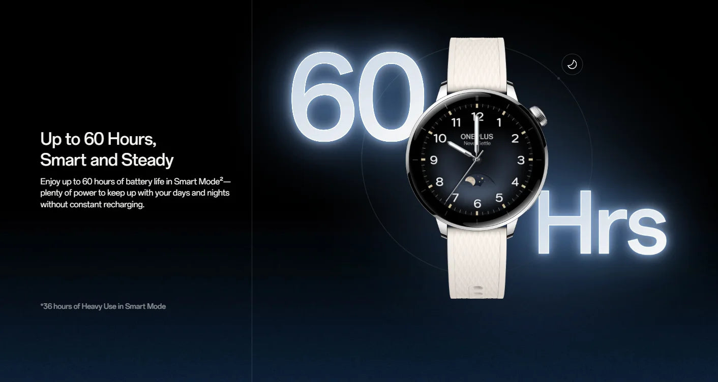Global Version OnePlus Watch 3 43mm Smart Watch 1.32inches AMOLED Up to 60h Battery Life Wear OS by Google GPS NFC