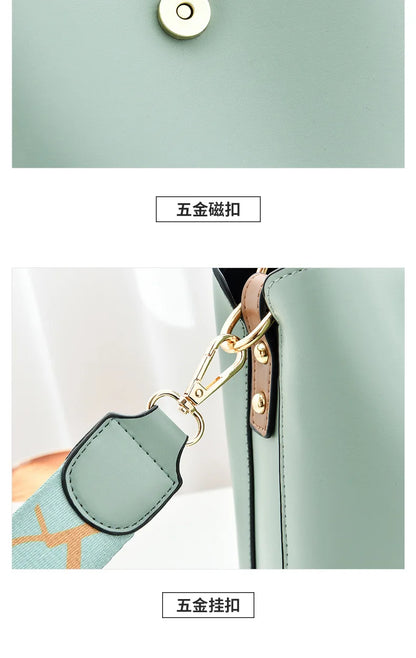 Fashionable Wide Shoulder Strap Women Handbag Classic Retro Small Square Bag Luxury Brand Designer Single Shoulder Crossbody Bag