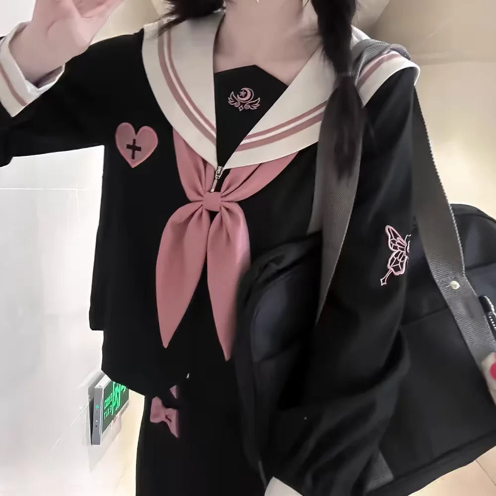 JK Korean uniform suit Japanese student pleated skirt college style school outfits women Sailor outfit cosplay uniform japanese