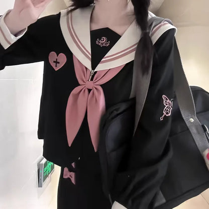 JK Korean uniform suit Japanese student pleated skirt college style school outfits women Sailor outfit cosplay uniform japanese