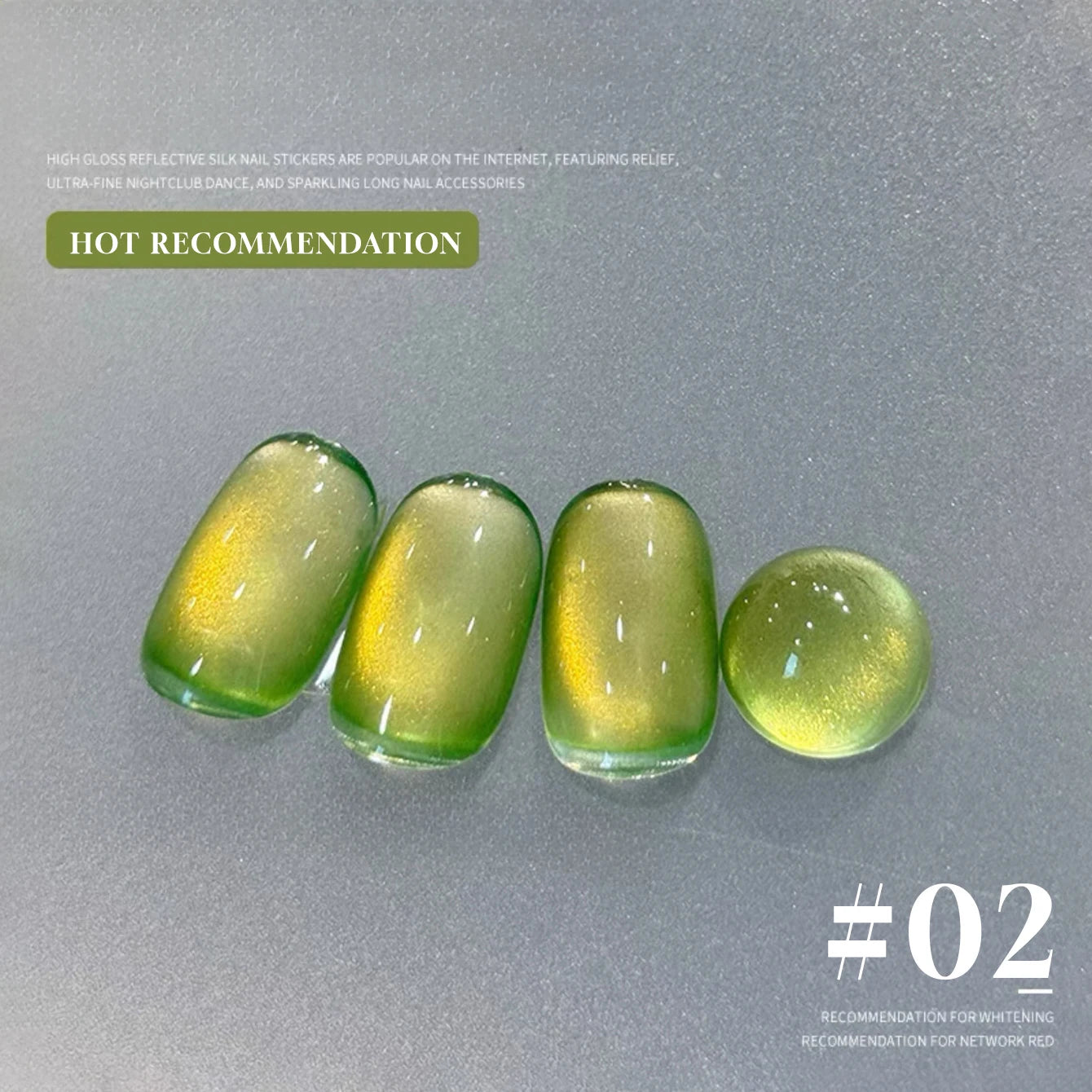 MIANEL 12ML Hit Product Gold Amber Cat Eye Gel Nail Polish 2026 New Blue Glass Beads Cat Eye Gel Nail Green Nails 1-21pcs