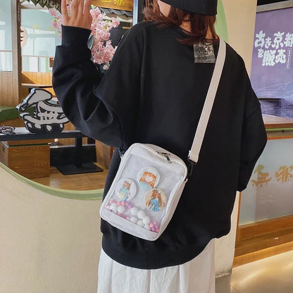 Female Ita Crossbody Bag Womens Transparent Messenger Bag Girls Cute-Lolita Shoulder Bags Teens Fashion Satchels Bag Ins