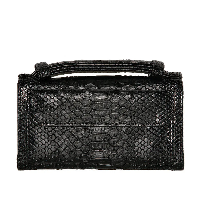 Luxury Snake Pattern Chain Flap Handbags Evening Clutches Crossbody Messenger Shoulder Bags Women Female Ladies Luxurious Purses