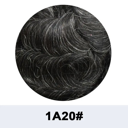 Full Lace V Style Shape Men's Front Hairline Natural Hairpiece Male Forehead Hairline Lace Pu Frontal Hair Patch For Men Blonde