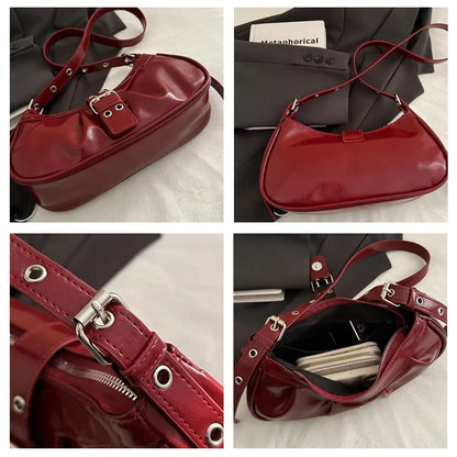 England Style Bags For Women Luxury Designer Handbags And Purses New In Polyester Vintage Rivet Small Underarm Shoulder Bag