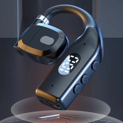 2PCS Bluetooth Ear Hooks Rotatable Earphones LED Digital Display Wireless Sport Headphones Long Battery Life Headset