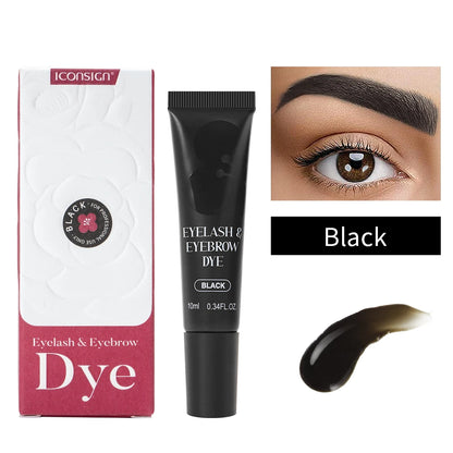 ICONSIGN Natural Vegan Brow Tint Kit 3 in 1 Camellia Extract Gentle Long Lasting No Need Mixing Easy Use Eyelash&Eyebrow Dye Set