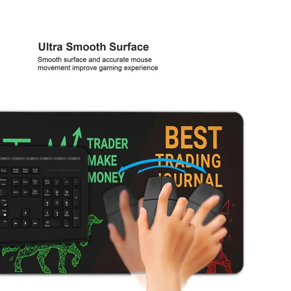 Computer Mouse Mat Stock Market Candle Chart Gaming Mouse Pad Gamer Locking Edge Computer Mousepad Game HD Print Keyboard Pads