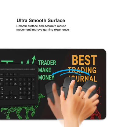 Computer Mouse Mat Stock Market Candle Chart Gaming Mouse Pad Gamer Locking Edge Computer Mousepad Game HD Print Keyboard Pads