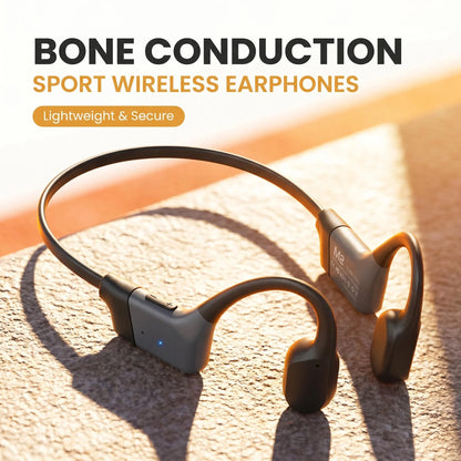 2026 New Bluetooth 5.3 Bone Conduction Headphones Open-Ear Wireless Earphones, 20H Long Battery ENC Mic, Lightweight Sweatproof for Running