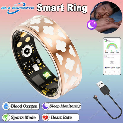 2026 New Smart Ring Women Heart Rate, Blood Oxygen, Blood Pressure and Sleep Monitoring, Smartring Men Multiple-sport Modes Ring
