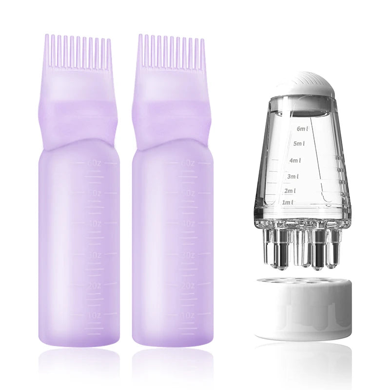 2/3pcs Hair Growth Essential Oil Applicator Bottle & 1ml Scalp Massage Comb Set - Anti-Loss, Scalp Care Tools for All Hair Types