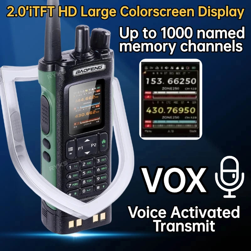 DMR GPS 10W DM-32UV BAOFENG DM32 Walkie Talkie Multi Band TDMR Dual Time Slot Wireless Copy Frequency Type-C AM/FM Two Way Radio
