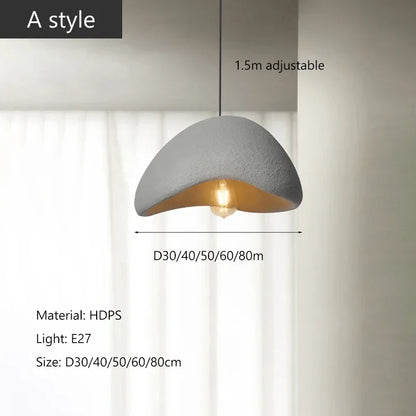 Nordic Minimalist Wabi-Sabi E27 LED Pendant Lights Modern Ceiling Chandelier For Dining Room Bedroom Bar Loft Home Hanging Lamp