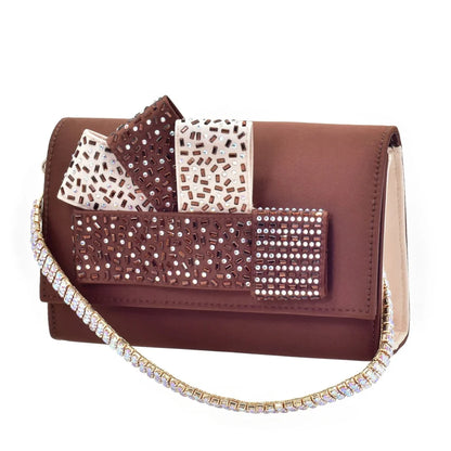 Italian Wedding Matching Shoes and Bags Decorated with Rhinestone African Shoes and Bags Matching Set Ladies Shoes Luxury
