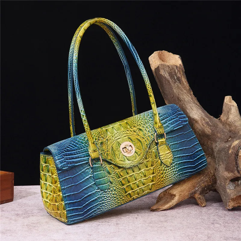 XMESSUN New Crocodile Pattern Handbag Bags for Women 2026 Fashion Designer Luxury Vintage Lady PU Leather Shoulder Crossbody Bag
