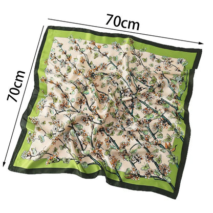 2026 Designer Women Chiffon Foulard Bandana Scarf 70cm Shawl Kerchief Square Headscarf Scarves Head Wraps Scarves Female Scarf