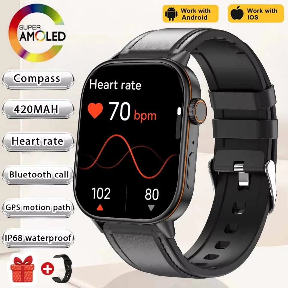 2026 New Multifunctional Smartwatch Women Gift Built-in GPS Bluetooth Call Music Fitness Sports Bracelet Sleep Monitor Watch Lad