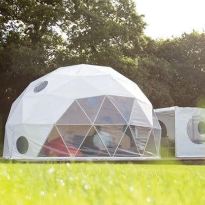 Geodesic Dome Tent, Panoramic View Round Windproof Glamping Shelter for Resort Hotel, Outdoor Campsite Holiday Accommodation