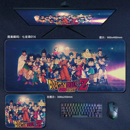 High Quality Print Dragon Ball Leather Mouse Pad Oversized Japanese Anime Nostalgic Son Goku Desk Mat Keyboard Pad Notebook Pad